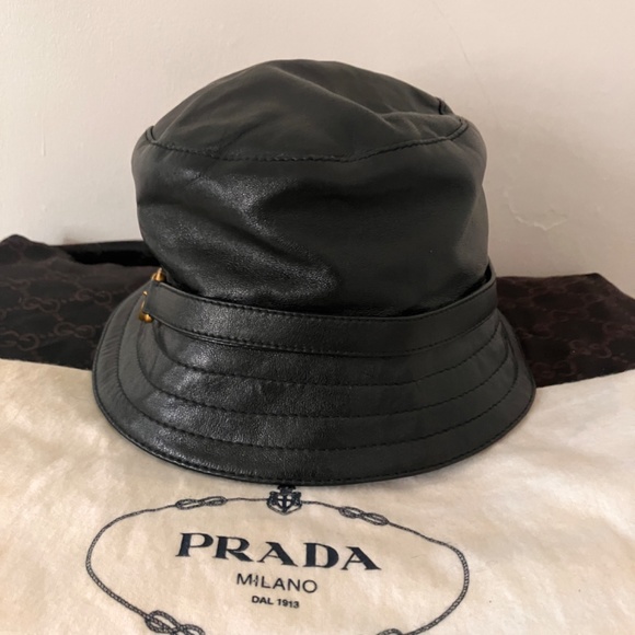 Prada lambskin leather bucket hat - Picture 4 of 13